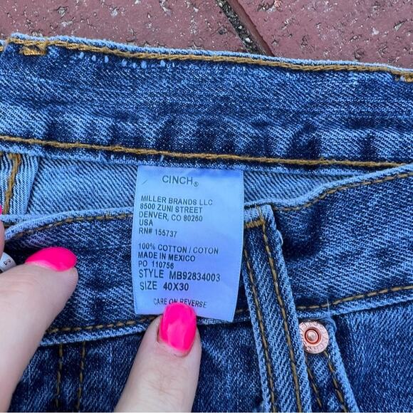 Cinch White Label 40x30 relaxed fit medium stone jeans - Picture 5 of 5